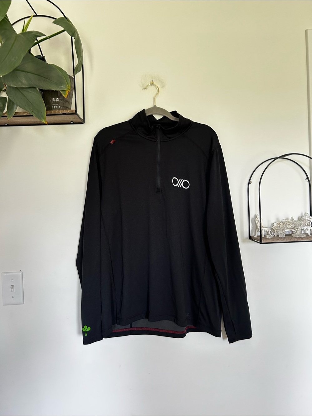 Rhone Sequoia 1/4‎ Zip Long Sleeve Mens Black Shirt Activewear Lightweight XL